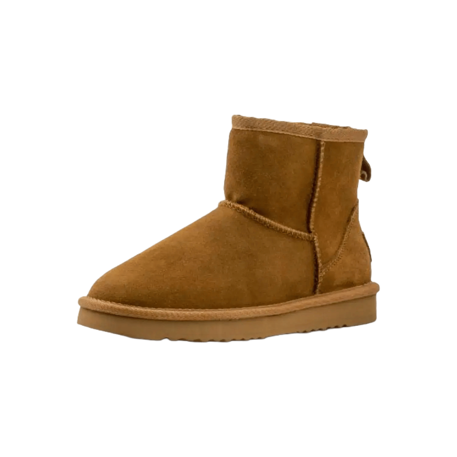Natural World women's fur-lined winter boots in camel tan, featuring a cozy interior and eco-conscious production. Official B2B collection preview via Moda Vostra agency.