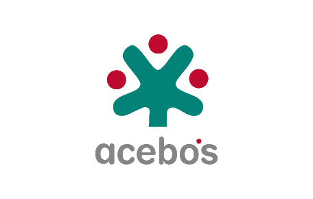 Official Acebos logo – High-quality Spanish children's footwear represented by Moda Vostra, B2B sales agency for the Benelux region.