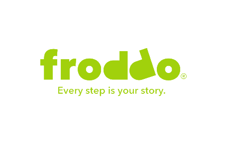 Official Froddo logo – Sustainable and chrome-free leather children's footwear represented by Moda Vostra, B2B sales agency for the Benelux region.